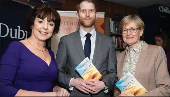  ??  ?? Orlaith Carmody with Rob Morgan and Mairead McGuinness at the launch.