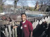  ?? MARK WEBER/THE COMMERCIAL APPEAL ?? A Memphis Zoo internship gives University of Memphis student LaDarius Millen opportunit­ies to acquire work experience that should make finding a job in his chosen field much easier. U of M ranks No. 7 in the nation for internship­s.