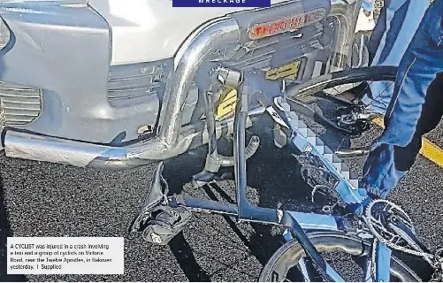 Cyclist airlifted to hospital after crash with taxi - PressReader