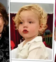  ??  ?? SETTLING DOWN: Jagger and Melanie Hamrick, also right, at a party in LA last week. Above: Son Deveraux. Inset: Former flame Noor Alfallah