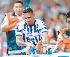  ?? MEXSPORT ?? Urreta se volvió a lesionar con el Monterrey.