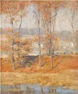  ??  ?? Daniel Garber (1880-1958), Cobb’s Creek. Oil on canvas, 30 x 25 in. Estimate: $100/150,000 SOLD: $137,500