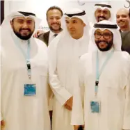  ??  ?? KUWAIT: Health Minister Dr Jamal Al-Harbi toured an exhibition held on the sidelines of the first Kuwait Associatio­n of Surgeons conference yesterday. He dropped by the booth of Central Circle Company, where he was welcomed by CEO Dr Ziad Al-Alyan and...