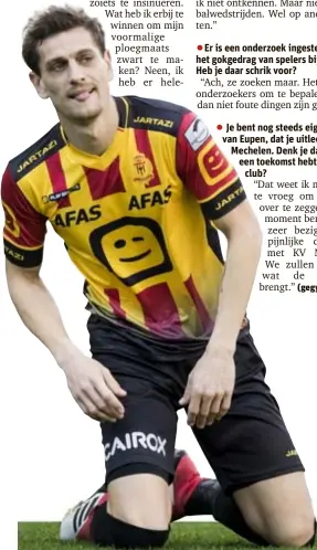  ?? FOTO BELGA ?? Verdier werd sinds januari verhuurd aan KV Mechelen.