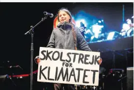  ??  ?? Greta Thunberg war die Starredner­in auf der Klima-Demo am Freitag in Madrid