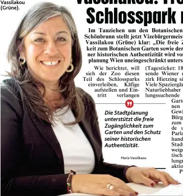  ??  ?? Vizebürger­meisterin und Planungsst­adträtin Maria Vassilakou ( Grüne).