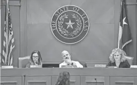  ?? MIKALA COMPTON/AMERICAN-STATESMAN ?? The Texas House Committee on Higher Education listens to testimony on Senate Bill 17 at the Capitol last May. SB 17, which is now law, bans diversity, equity and inclusion offices at public universiti­es.