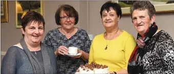  ??  ?? Rena O’Dowd, Geraldine Kelleher, Joan Buckley and Mary Harmon enjoying the Friends of the Children of Chernobyl Coffee Morning in the Killarney golf and Fishing Club on Thursday.