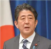  ??  ?? Japanese Prime Minister Shinzo Abe.