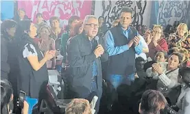  ?? FRENTE RENOVADOR ?? De local. Sergio Massa con el intendente Julio Zamora, ayer, en Tigre.