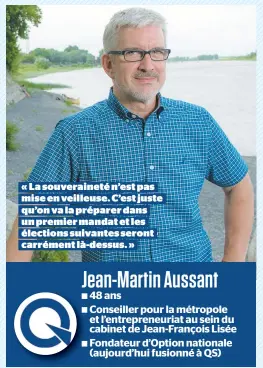  ??  ?? « La souveraine­té n’est pas mise en veilleuse. C’est juste qu’on va la préparer dans un premier mandat et les élections suivantes seront carrément là-dessus. »