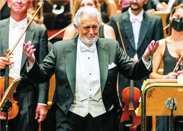  ?? UNIVERSAL ?? Plácido Domingo actuó ayer en el Teatro Real en el marco del Festival Universal