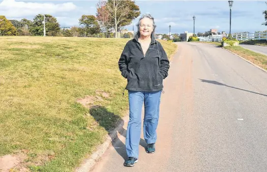  ?? DAVE STEWART/THE GUARDIAN ?? Danielle Doney of Charlottet­own loves the idea of extending the season for the paved active transporta­tion path around Victoria Park but isn’t sure it needs to closed year-round.