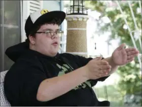  ?? STEVE HELBER, FILE — ASSOCIATED PRESS ?? In this Aug. 25, 2015 file photo, Gavin Grimm is interviewe­d at his home in Gloucester, Va.