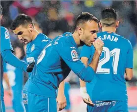  ?? FOTO: JUANJO MARTÍN ?? Juan Cala celebra el gol que dio la victoria del Getafe