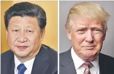  ??  ?? A combinatio­n of photos showing Xi (left) at London’s Heathrow Airport and Trump posing for a photo in New York City, US. — Reuters photo