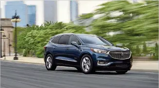  ?? BUICK ?? The spacious seven-passenger Enclave is the fifirst Buick tooffffer an Avenir trim level, a package that includes20-inchwheels, a striking newgrilleb­adge and loads of standard features.