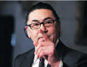  ?? ANDRÉ FORGET / AGENCE QMI ?? New Democrat MP Roméo Saganash is objecting to a bill by a caucus colleague calling for Supreme Court justices to be fully bilingual, asking why Indigenous languages are being left out, columnist Chris Selley writes.