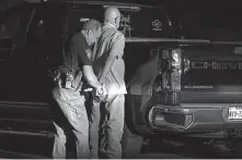  ?? Jerry Lara/staff file photo ?? Readers call for greater focus on DWI cases, especially multiple offenses. Here, an officer arrests a driver suspected of DWI in May.