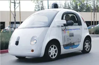  ?? NOAH BERGER/AFP/GETTY IMAGES/FILES ?? Alphabet’s “X” lab is responsibl­e for projects like Google’s self-driving cars. The lab is believed to account for the majority of the company’s losses.