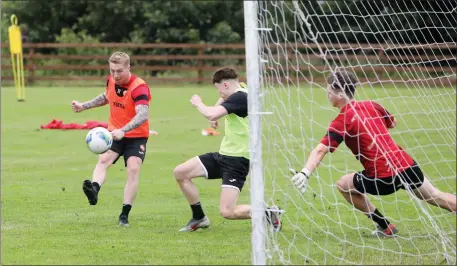  ??  ?? Jesse Devers of Sligo Rovers goes for goal. Pics: Carl Brennan.