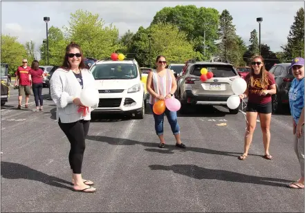  ?? SUBMITTED PHOTO ?? Staff members show their Avon Grove School District pride by decorating their vehicles for the senior car parade.