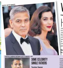  ?? PHOTOS: DABBOO RATNANI, GETTY IMAGES, AFP ?? George Clooney got married to Amal in 2014