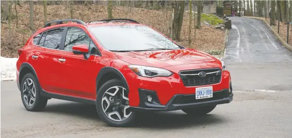  ?? PHOTOS BRIAN HARPER/DRIVING ?? 2020 Subaru Crosstrek is more than capable of tackling a gnarly bit of road or trail while also having good agility.