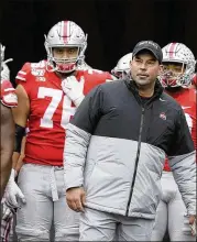  ?? BARBARA J. PERENIC / COLUMBUS DISPATCH ?? Ohio State coach Ryan Day goes into the Fiesta Bowl vs. Clemson knowing that “the expectatio­ns here are as high as they can be.” His players say their coach is at the core of the team’s success.