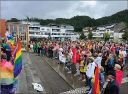  ?? FOTO: TOM ARILD STØLE ?? Pride-markering i Lyngdal i fjor.