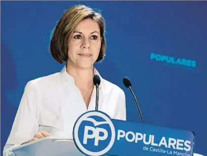  ?? EFE ?? La secretaria general del PP, María Dolores de Cospedal