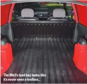  ??  ?? The Mk3’s load bay looks like it’s never seen a toolbox...