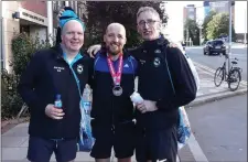  ??  ?? Runners from Sligo AC with their Dublin Marathon medals.