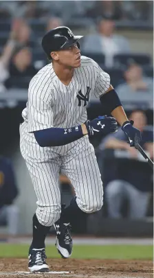  ?? - Associated Press: Kathy Willens ?? Aaron Judge, des Yankees de New York, est un sérieux candidat à la Triple couronne (meneur pour la moyenne, les circuits et les points produits) dans la Ligue américaine de baseball.