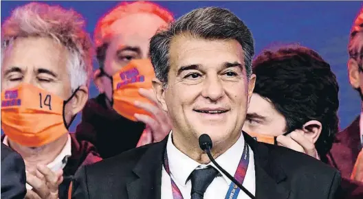  ?? DAVID RAMOS / GETTY ?? Joan Laporta prendrà possessió del seu càrrec com a president del Barça dimecres vinent