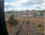  ?? PAUL CLIFTON. ?? The end of the line. The driver’s view of the gates at Fawley.