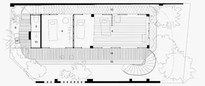  ??  ?? 6 16 9 10 4
Second-Storey Plan 13 4 14 15