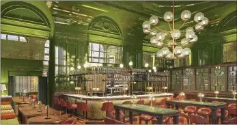  ??  ?? Art deco: the interior of The Wigmore where Michel Roux Jr, below, will oversee the menu and be
“at the bar with a glass of red”