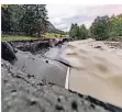  ?? FOTO: IMAGO ?? Die einzige Straße in das Glemmtal ist überflutet und gesperrt.