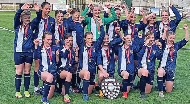  ?? ?? ●●Haslingden High Under 14s have been crowned champions of Lancashire