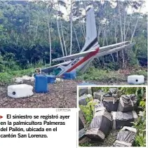  ?? CORTESÍA ?? ► El siniestro se registró ayer en la palmiculto­ra Palmeras del Pailón, ubicada en el cantón San Lorenzo.