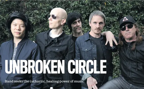  ?? TIM CADIENTE ?? A Perfect Circle, which is set to release its first studio album since 2004, aims to make music that’s timeless, says guitarist Billy Howerdel, second from left.