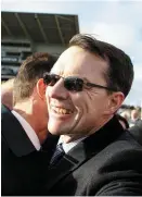  ??  ?? Aidan O’Brien smiles after Saxon Warrior’s win at Doncaster gave the trainer a 26th Group One winner