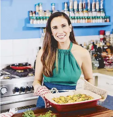  ??  ?? Sophistica­tion and style come together: Stephanie Zubiri-Crespi knows firsthand the big difference having an excellent cooking range like Bertazzoni La Germania makes when cooking dishes for a party.