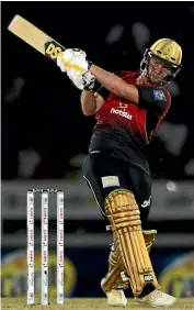  ??  ?? Black Cap Colin Munro, playing for the Trinbago Knight Riders, was the top run scorer in the Caribbean Premier League.