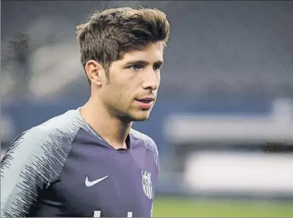  ?? FOTO: PEP MORATA ?? Sergi Roberto, confiado ante la nueva expectativ­a que se le abre con Luis Enrique de selecciona­dor