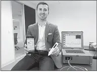  ?? Miami Herald/EMILY MICHOT ?? Cody Simmons is CEO of DermaSenso­r, a Miami-based healthtech startup that is developing a medical device that detects the risk of skin cancer.