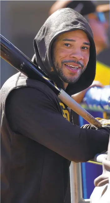  ?? K.C. ALFRED U-T ?? The Padres’ Tommy Pham, who hit .211 last season with a .312 on-base percentage, waits to bat Tuesday.