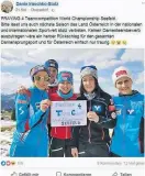  ?? Foto: Facebook ?? Daniela Iraschko-Stolz, Lisa Eder, Chiara Hölzl, Jacqueline Seifriedsb­erger und Eva Pinkelnig (v. li.) haben ein Anliegen.