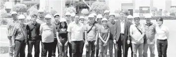  ??  ?? Members of the Integrated Electrical Engineers of the Philippine­s, Inc. at the coal-fired power plant operated by KEPCO SPC Power Corporatio­n in Naga City.